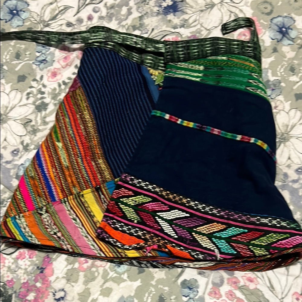 The Mayan Connection Multicolor Patchwork Wrap Sk… - image 10